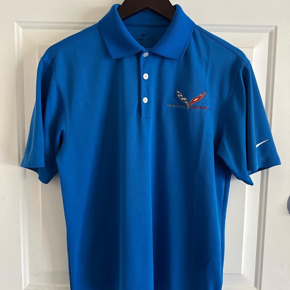 Nike Chevrolet Corvette Blue Polo Shirt